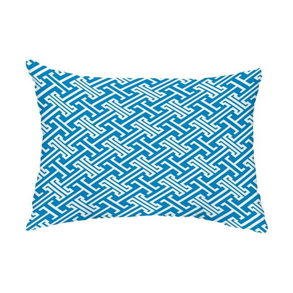 Simply Daisy, 14" x 20" Leeward Key Blue Decorative Abstract Outdoor Pillow