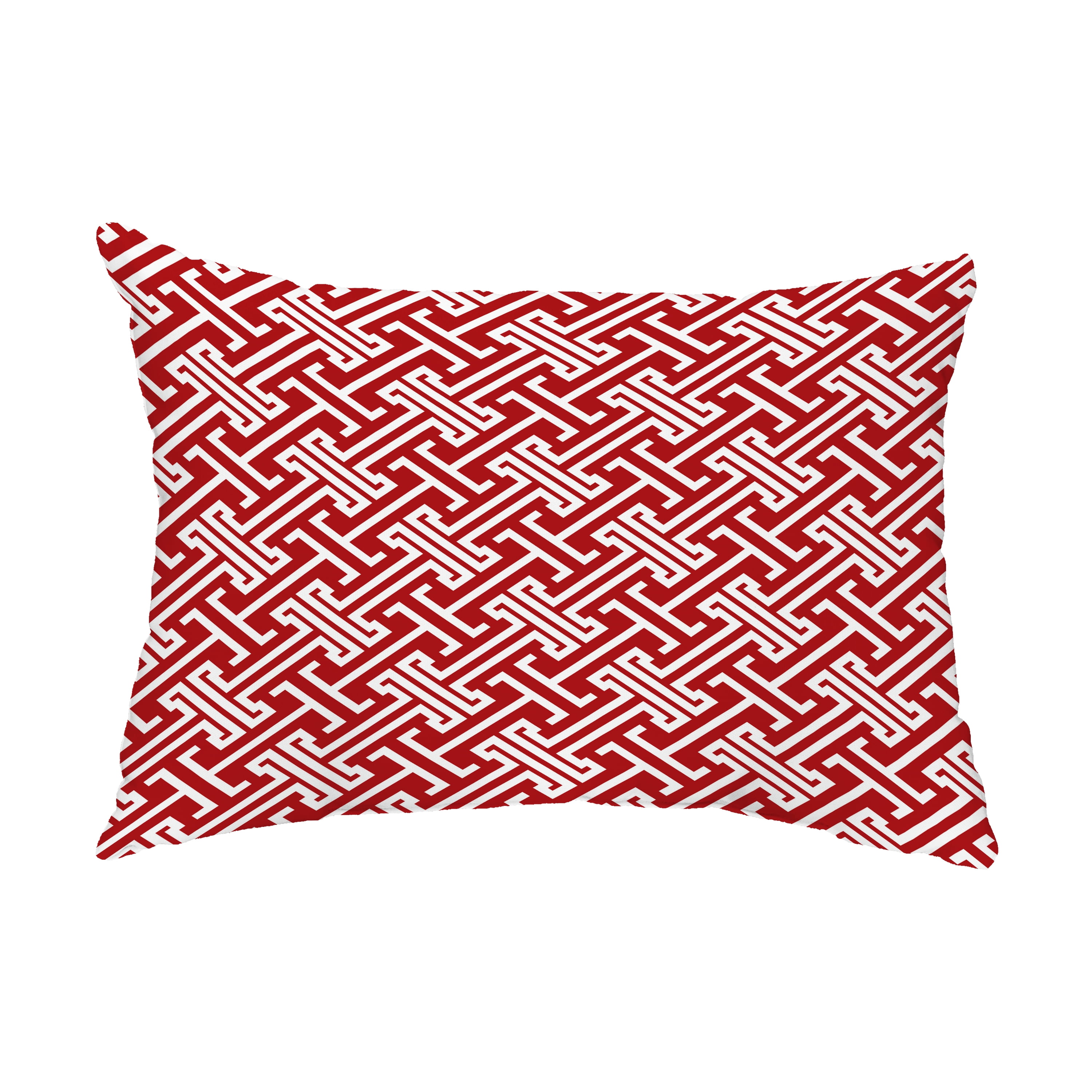 Simply Daisy, 14" x 20" Leeward Key Red Decorative Abstract Outdoor Pillow