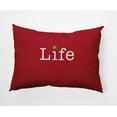 thumbnail image 1 of Simply Daisy, 14" x 20" Life + Ball Red Decorative Word Outdoor Pillow, 1 of 3