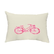 Simply Daisy, 14" x 20" Life Cycle Pink Decorative Abstract Outdoor Pillow