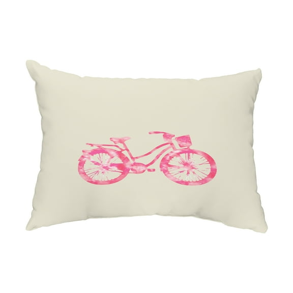 Simply Daisy, 14" x 20" Life Cycle Pink Decorative Abstract Outdoor Pillow