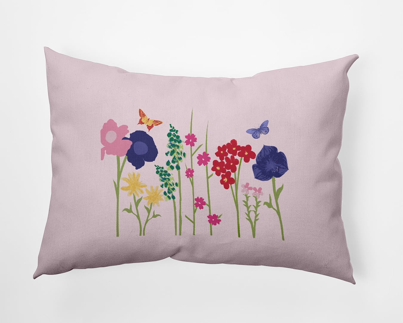 Simply Daisy 14" x 20" Little Garden Decorative Throw Pillow, Light Pink (1 count)
