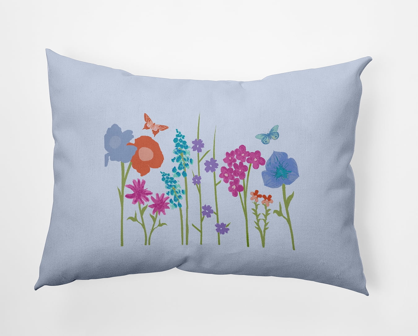 Simply Daisy 14" x 20" Little Garden Indoor/Outdoor Throw Pillow, Peri (1 count)