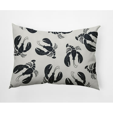 Simply Daisy 14" x 20" Lobster Fest Nautical Indoor/Outdoor Throw Pillow