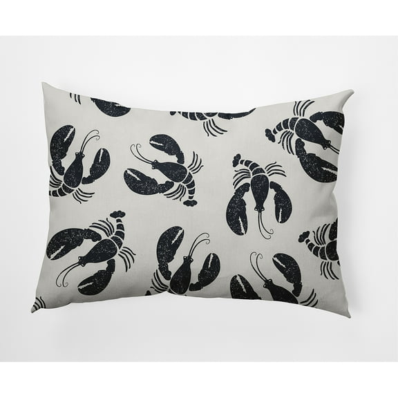 Simply Daisy 14" x 20" Lobster Fest Nautical Indoor/Outdoor Throw Pillow