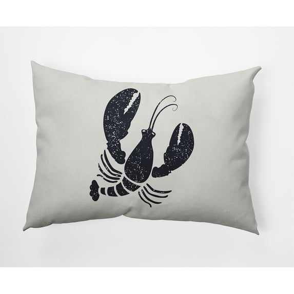 Simply Daisy 14" x 20" Lobster Nautical Decorative Indoor Pillow