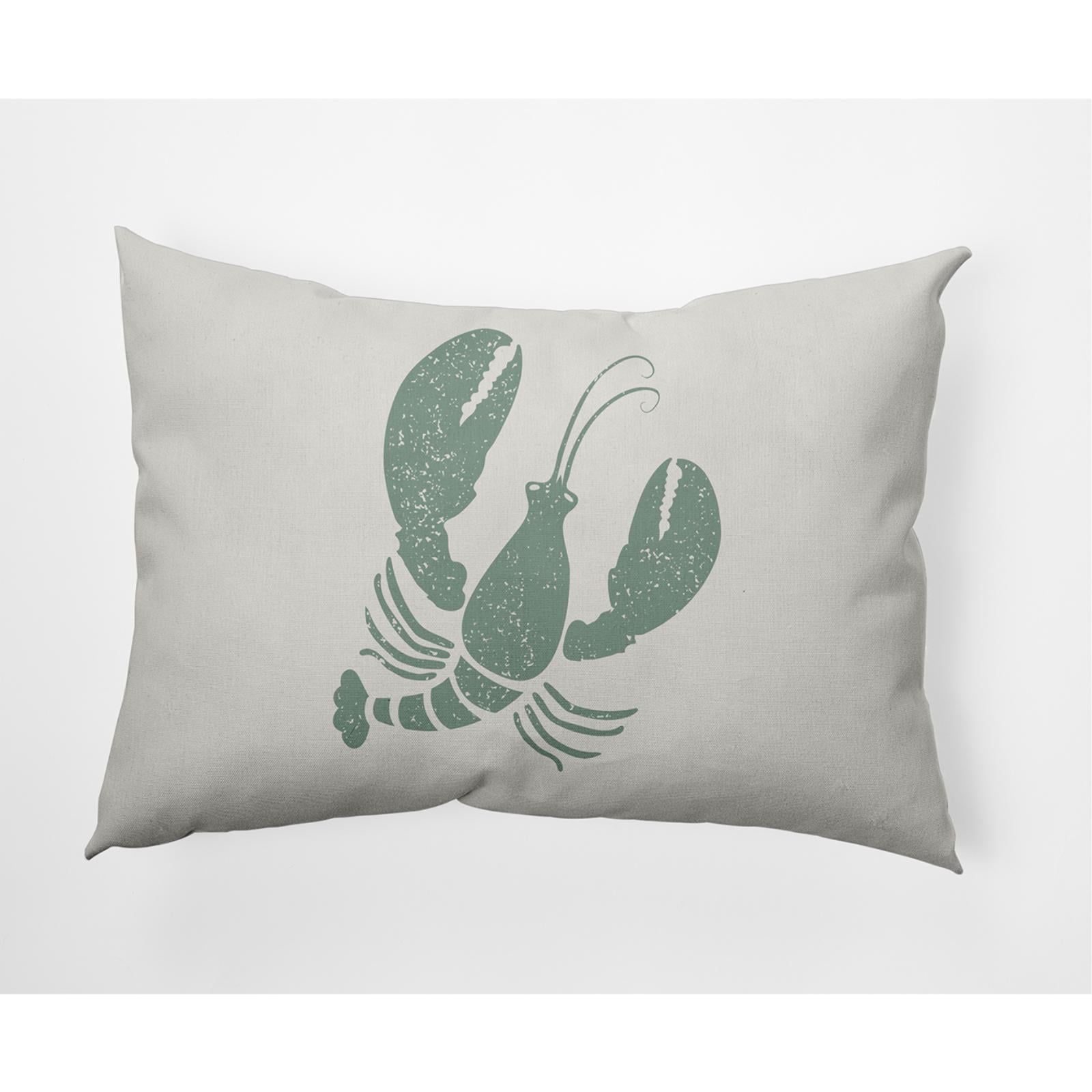 Simply Daisy 14" x 20" Lobster Nautical Indoor/Outdoor Throw Pillow