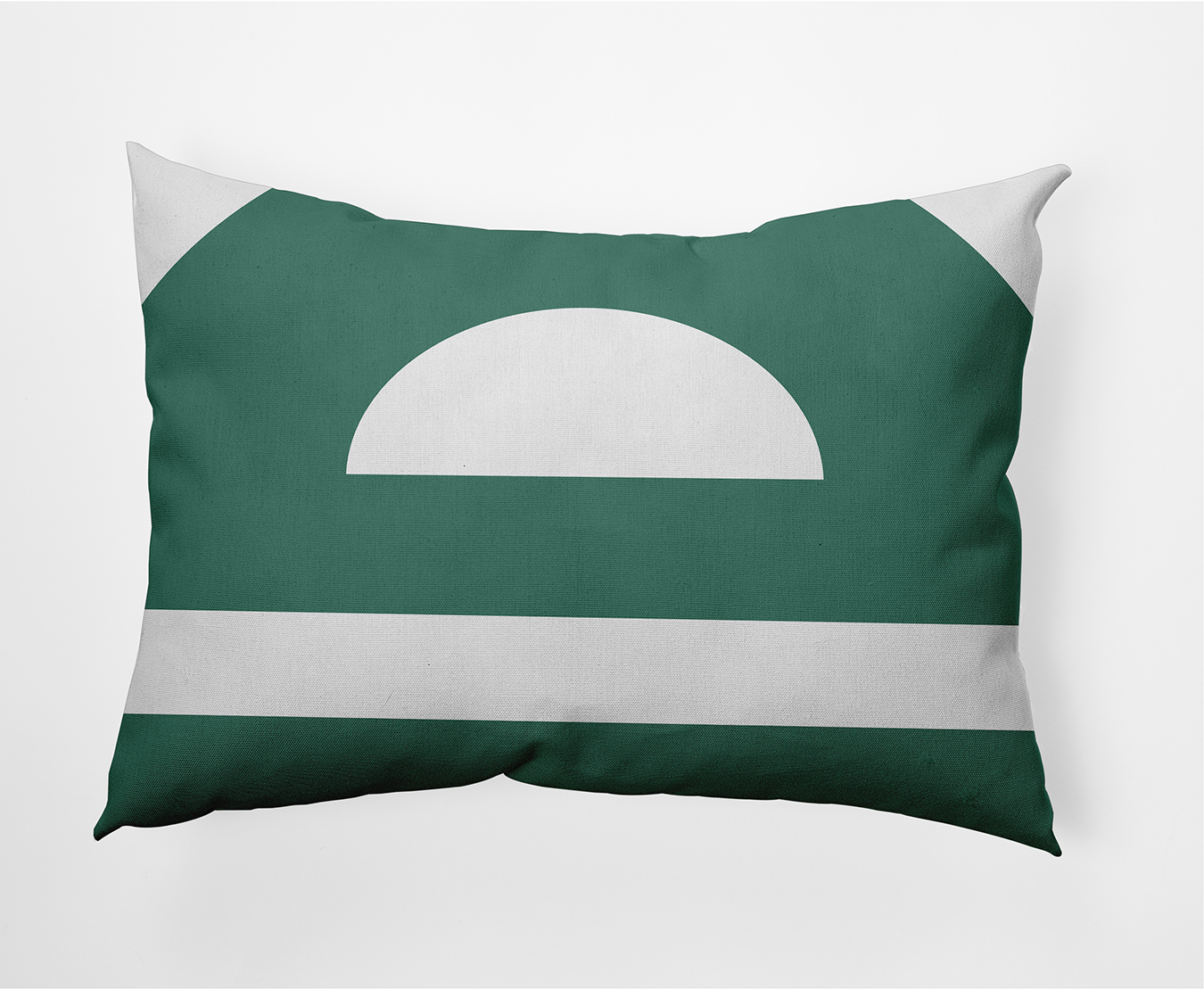 Simply Daisy, 14" x 20" Lock Green Decorative Geometric Outdoor Throw Pillow