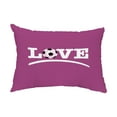 thumbnail image 1 of Simply Daisy, 14" x 20" Love Soccer Pink Decorative Word Outdoor Pillow, 1 of 1