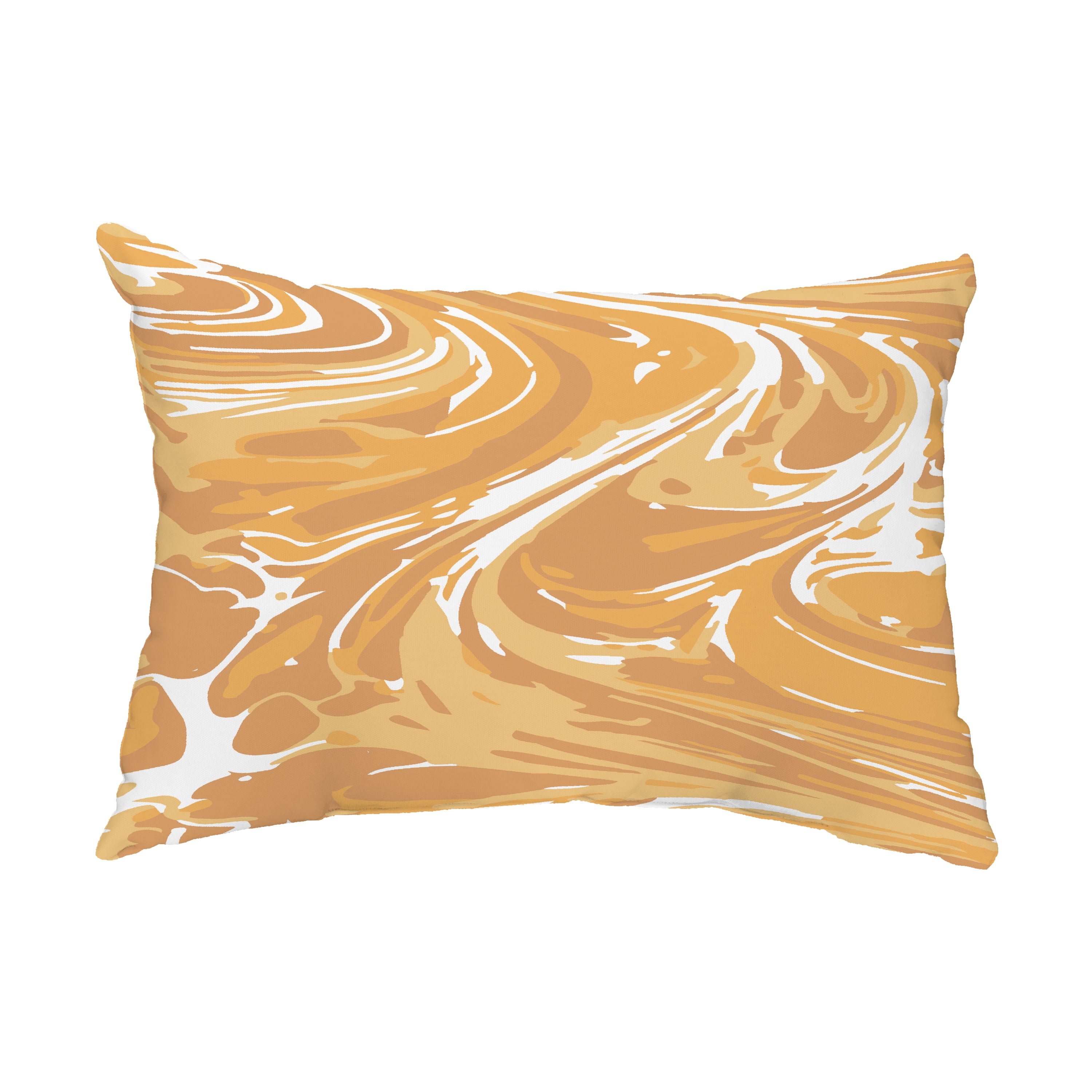 Simply Daisy, 14" x 20" Marble Gold Decorative Abstract Outdoor Throw Pillow