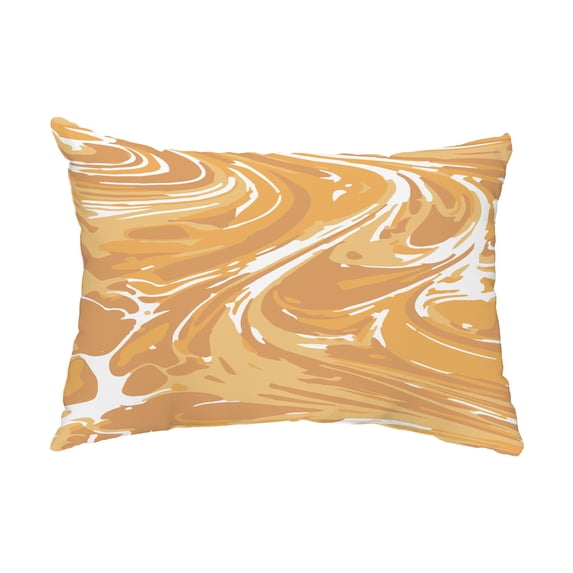 Simply Daisy, 14" x 20" Marble Gold Decorative Abstract Outdoor Throw Pillow