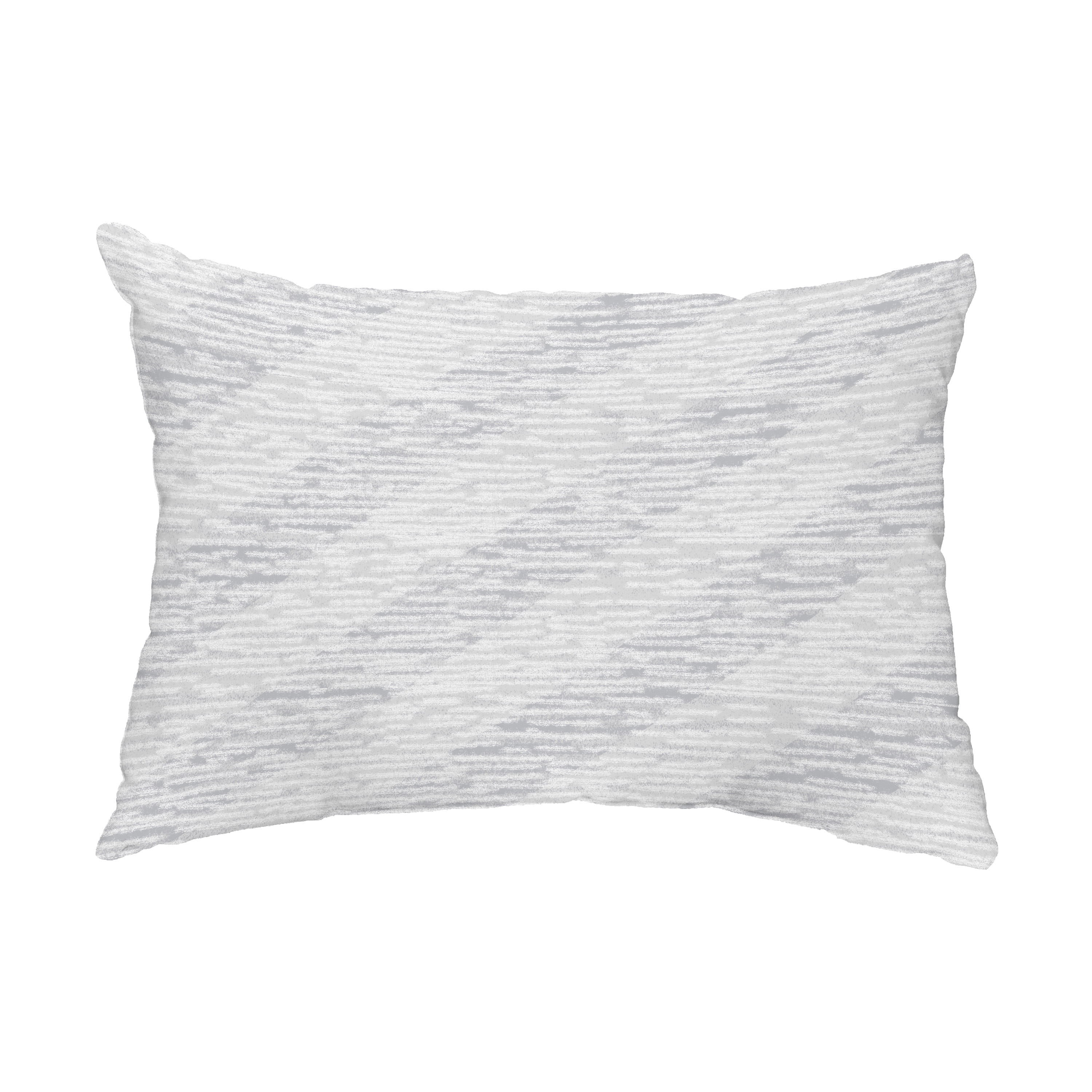 Simply Daisy, 14" x 20" Marled Knit Stripe Gray Decorative Abstract Outdoor Throw Pillow