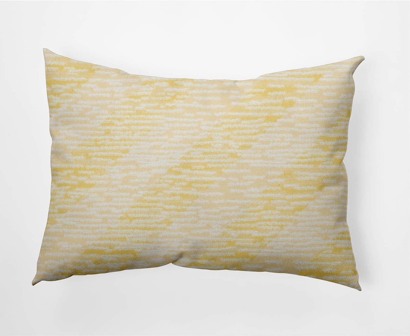 Simply Daisy, 14" x 20" Marled Knit Stripe Yellow Decorative Abstract Outdoor Throw Pillow