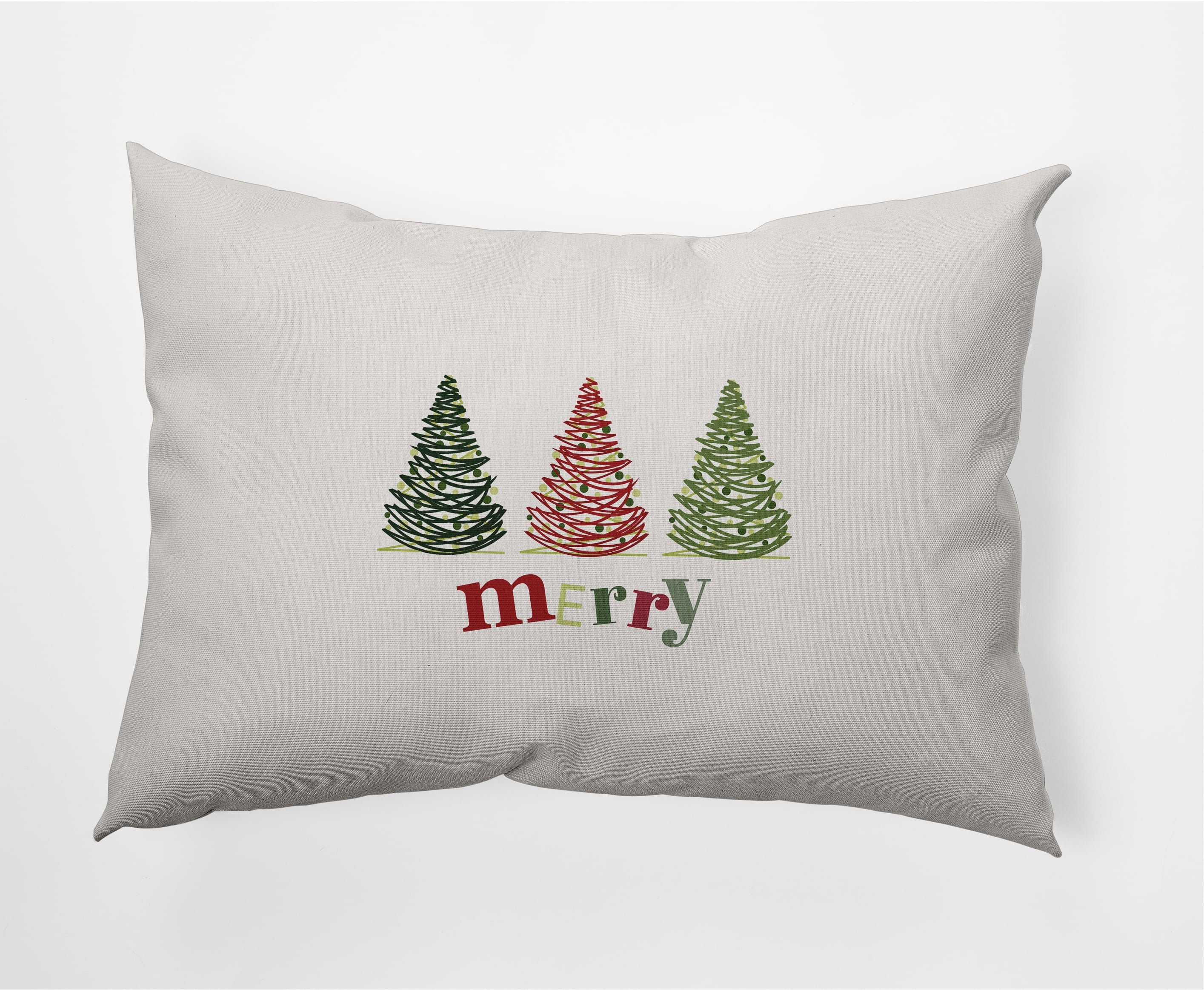 Simply Daisy 14" x 20" Merry Trees Decorative Throw Pillow