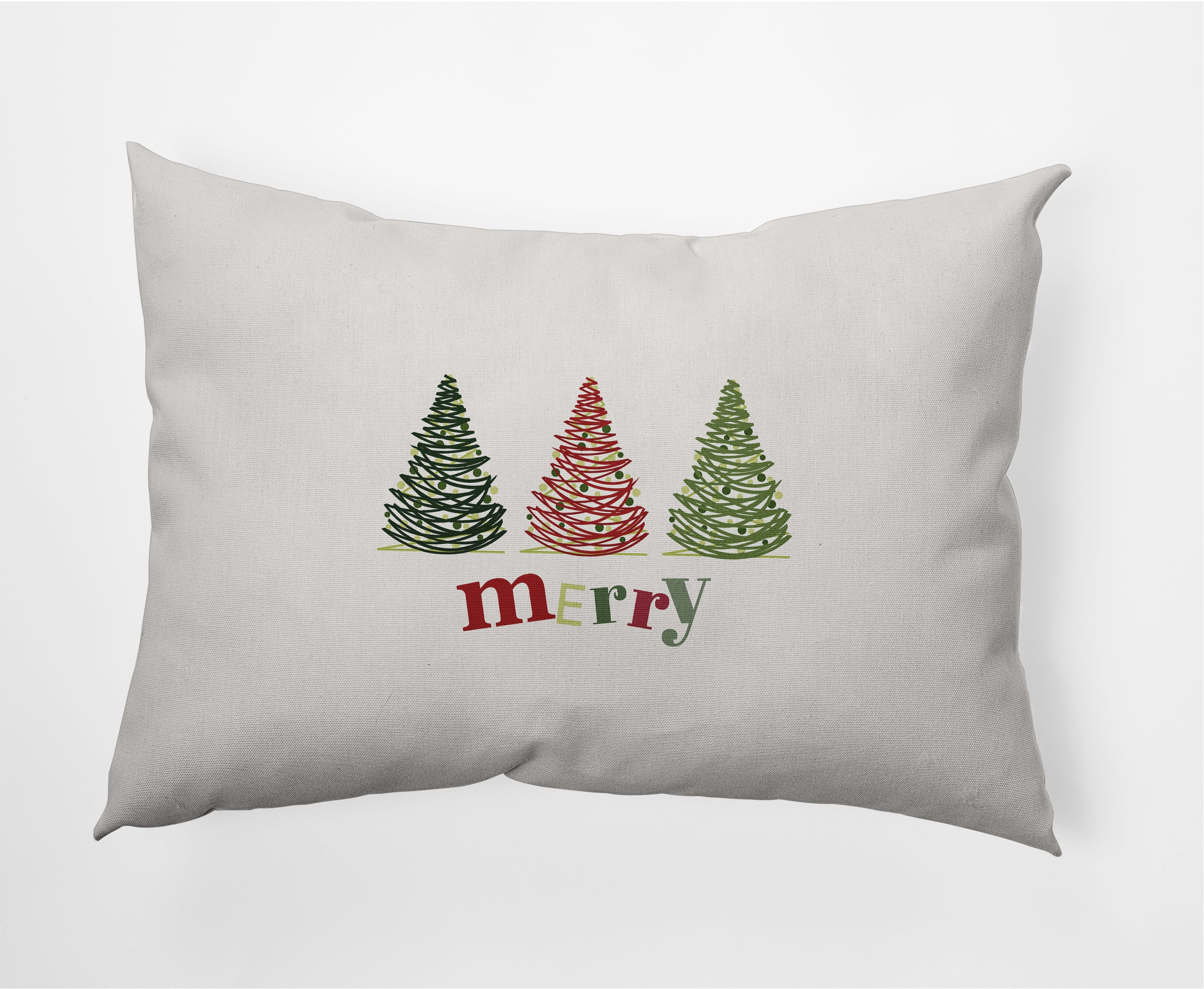 Simply Daisy 14" x 20" Merry Trees Outdoor Throw Pillow