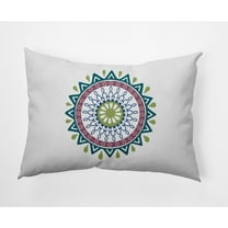 Simply Daisy, 14" x 20" Mod Teal Decorative Abstract Outdoor Throw Pillow