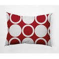 thumbnail image 1 of Simply Daisy, 14" x 20" ModCircles Red Abstract Decorative Outdoor Pillow, 1 of 3