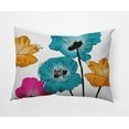 thumbnail image 1 of Simply Daisy 14" x 20" Modern, Contemporary Blue Polyester Decorative Lumbar Pillow, 1 of 3
