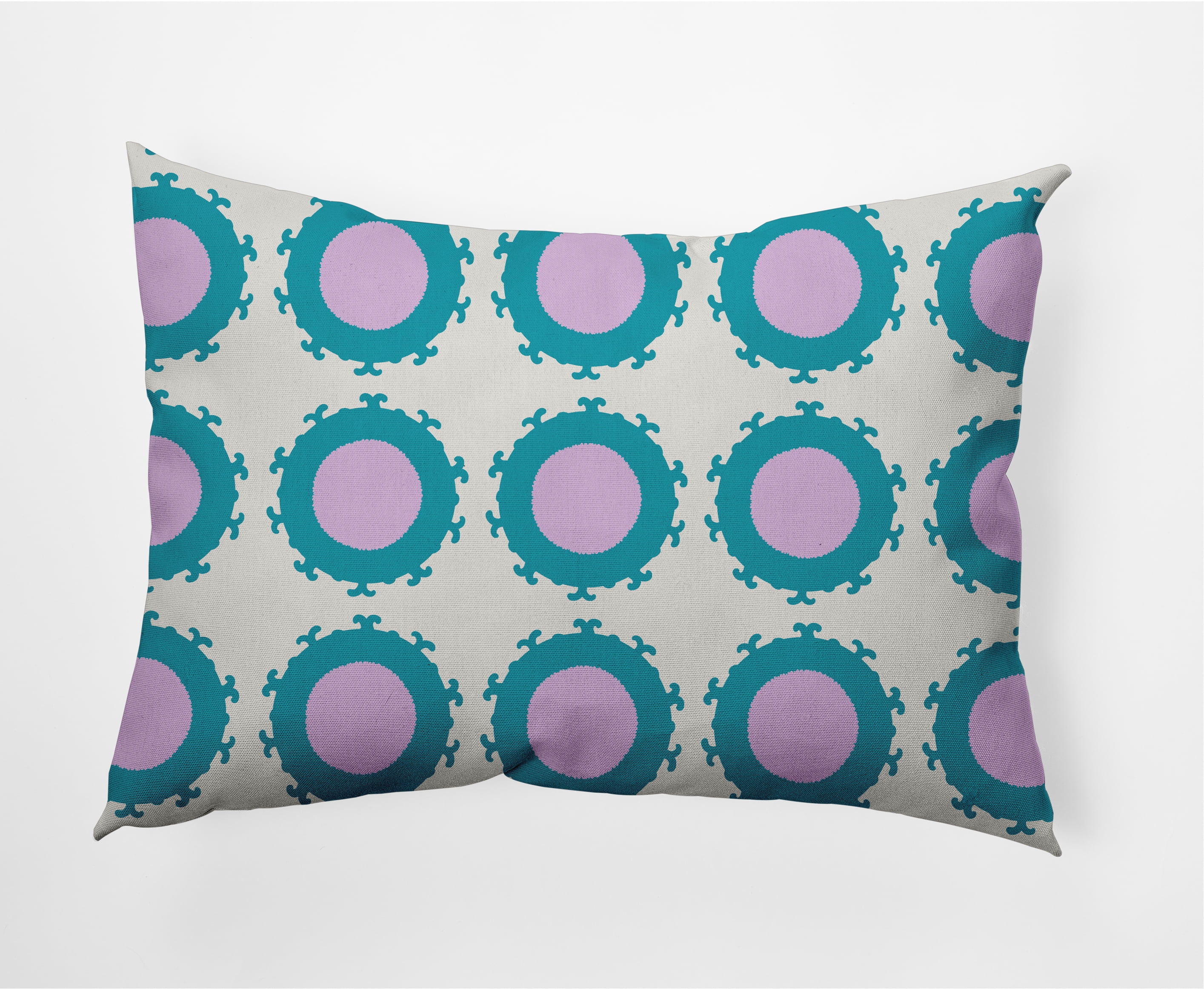 Simply Daisy 14" x 20" Modern, Contemporary Purple Polyester Decorative Lumbar Pillow