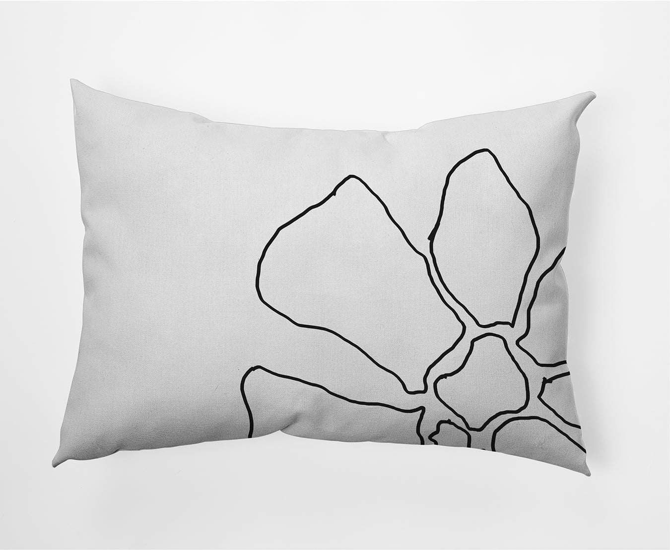 Simply Daisy 14" x 20" Modern, Contemporary White, Black, Multi-color Polyester Decorative Lumbar Pillow