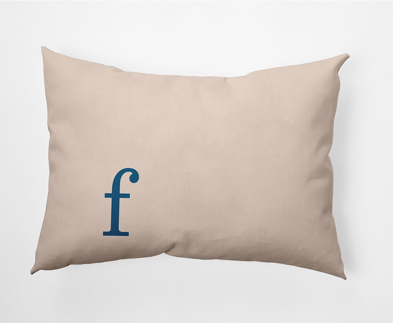 Simply Daisy 14" x 20" Modern Monogram Decorative Throw Pillow, Autumn Blue