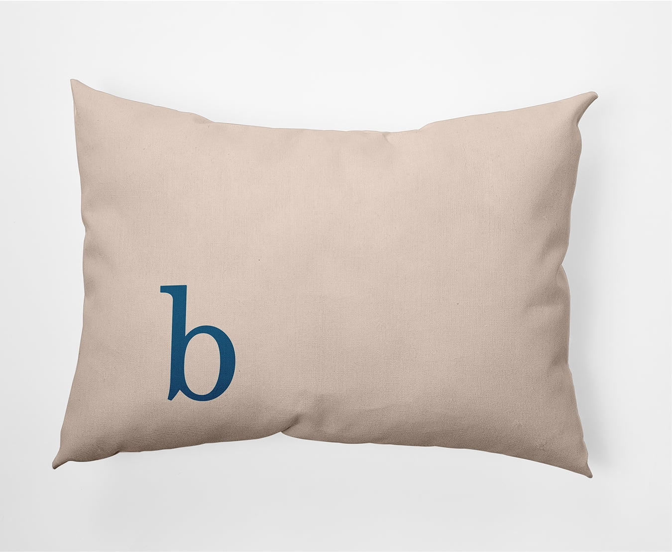 Simply Daisy 14" x 20" Modern Monogram Decorative Throw Pillow, Autumn Blue