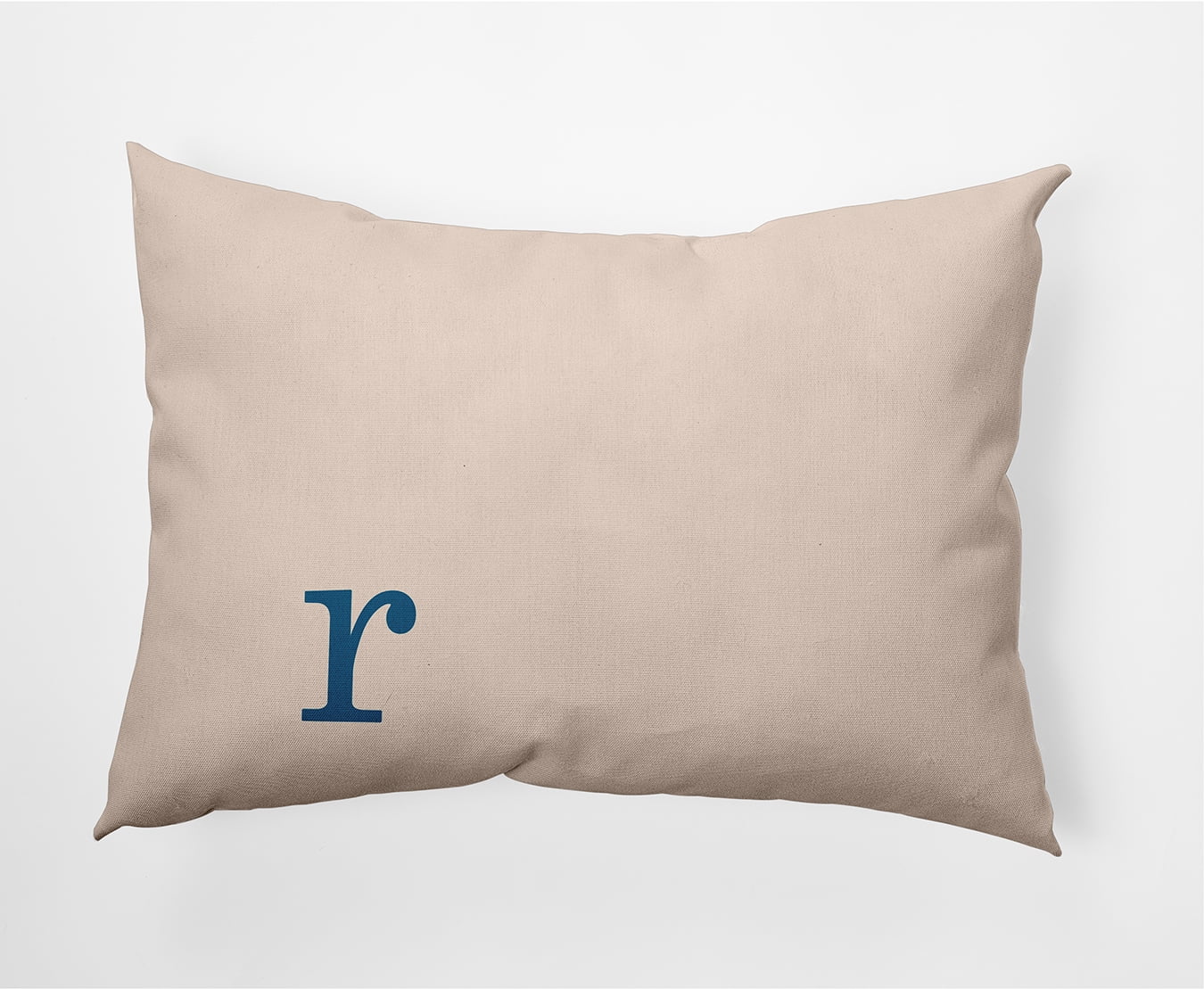 Simply Daisy 14" x 20" Modern Monogram Decorative Throw Pillow, Autumn Blue