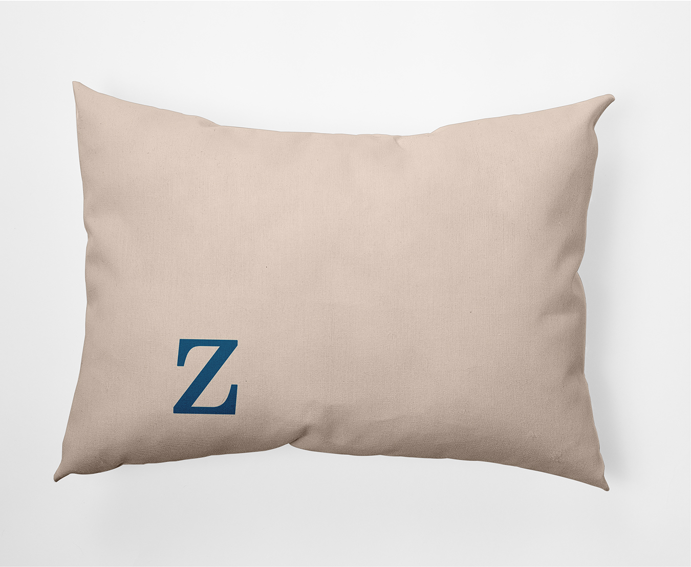 Simply Daisy 14" x 20" Modern Monogram Decorative Throw Pillow, Autumn Blue