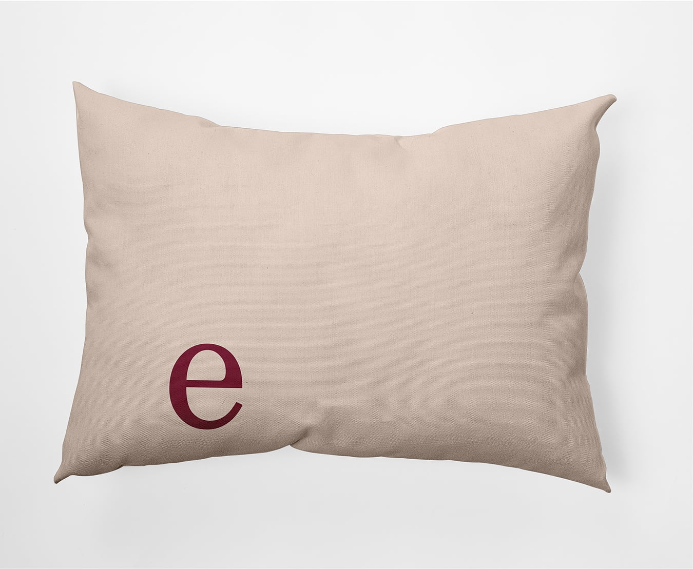 Simply Daisy 14" x 20" Modern Monogram Decorative Throw Pillow, Cranberry