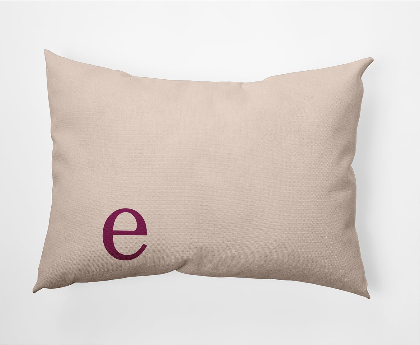 Simply Daisy 14" x 20" Modern Monogram Decorative Throw Pillow, Dusty Rose