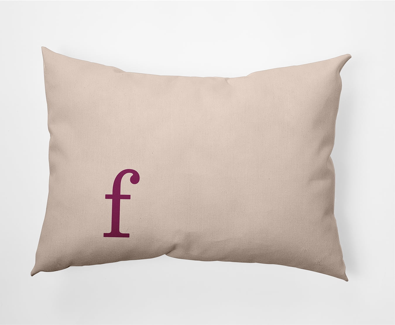 Simply Daisy 14" x 20" Modern Monogram Decorative Throw Pillow, Dusty Rose