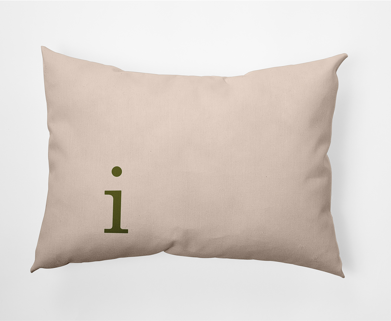 Simply Daisy 14" x 20" Modern Monogram Decorative Throw Pillow, Olive