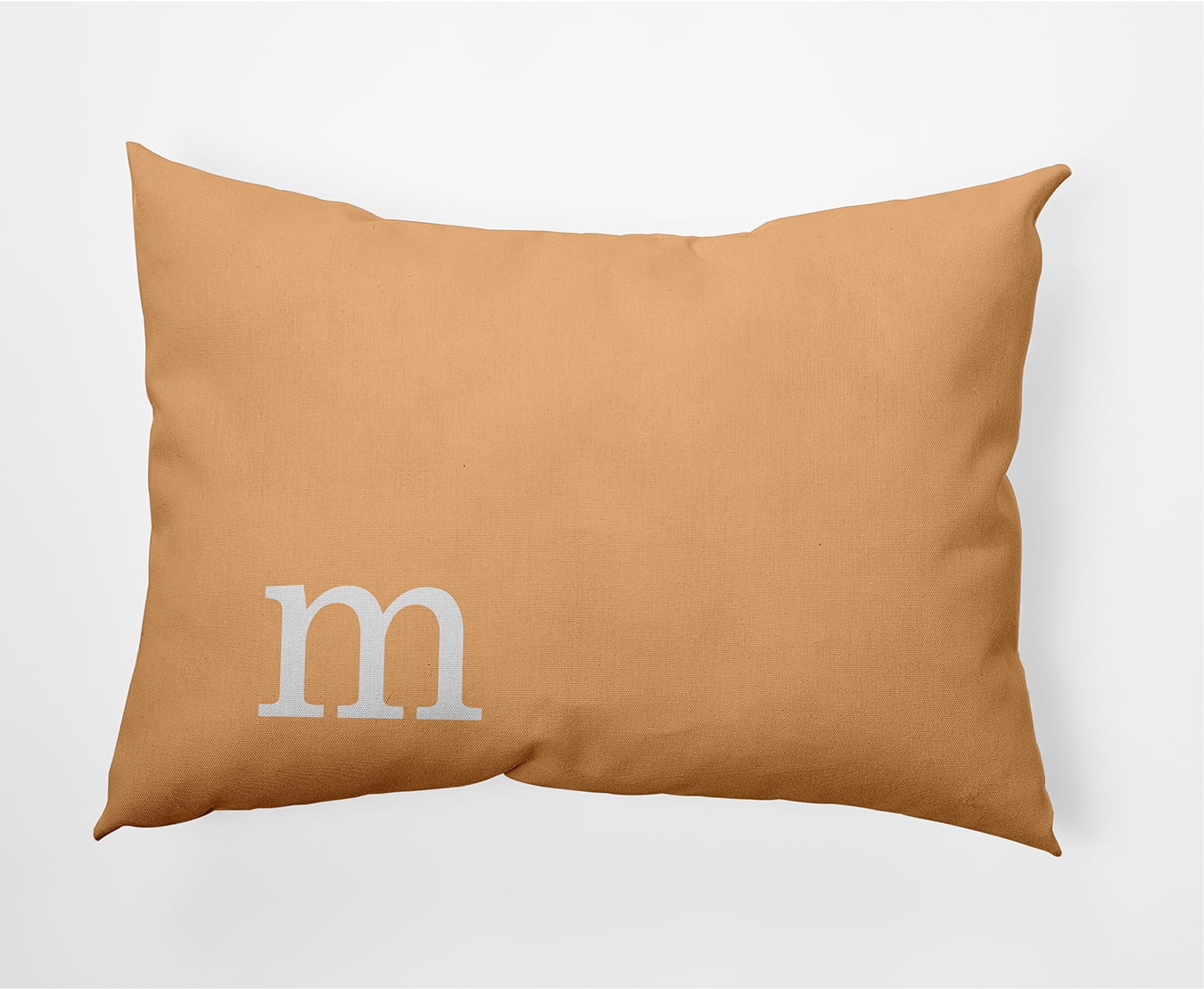 Simply Daisy 14" x 20" Modern Monogram Decorative Throw Pillow, Pale Gold