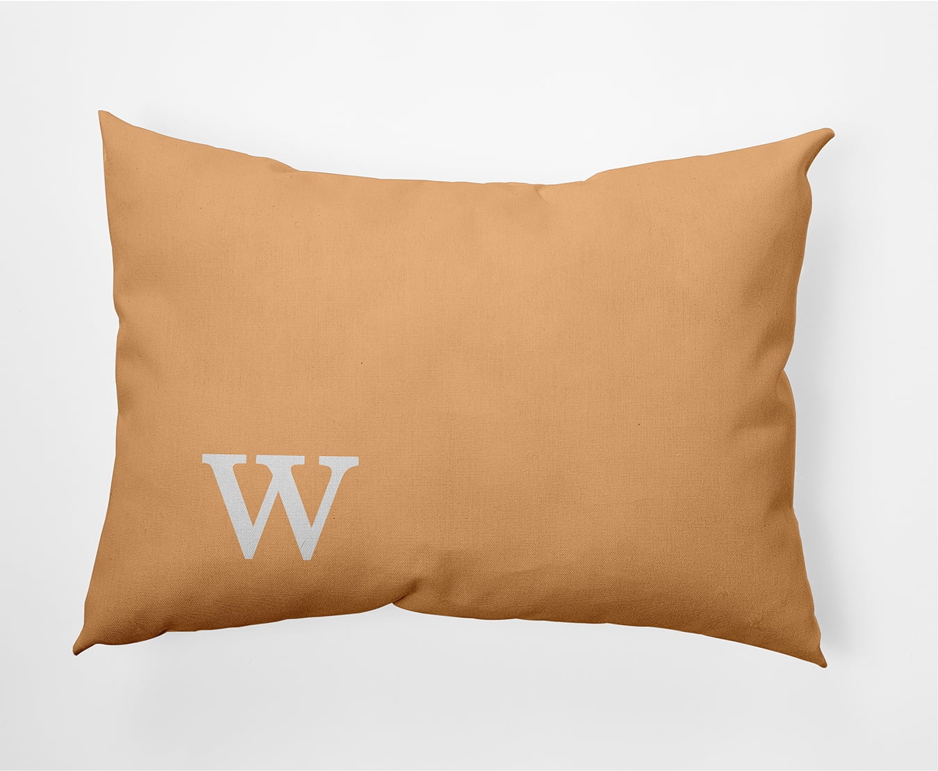 Simply Daisy 14" x 20" Modern Monogram Decorative Throw Pillow, Pale Gold