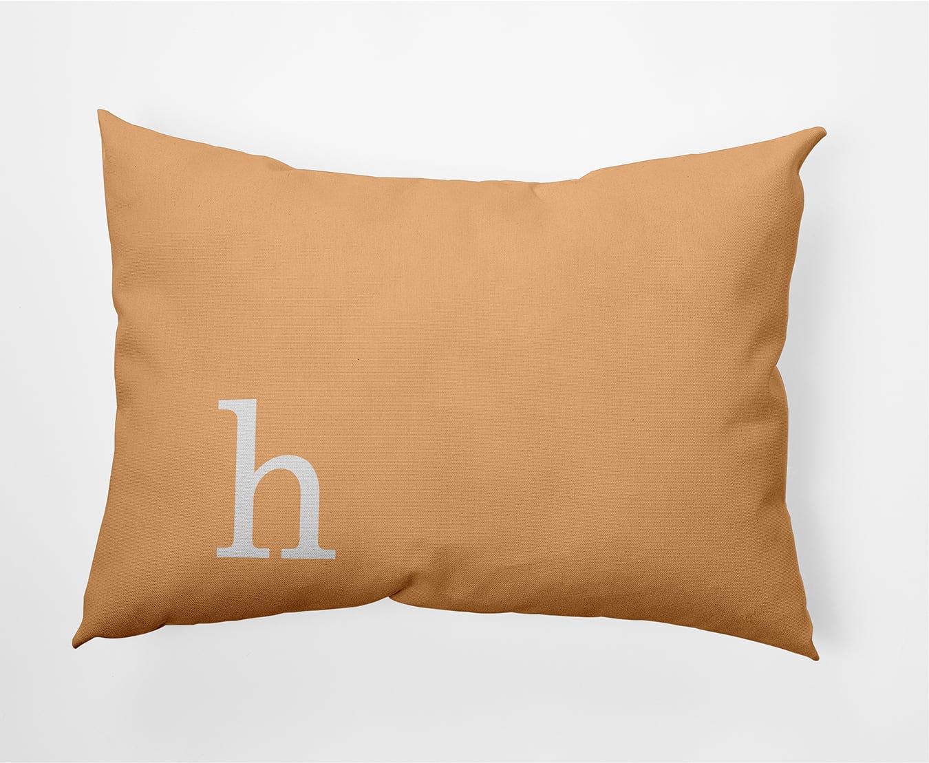 Simply Daisy 14" x 20" Modern Monogram Decorative Throw Pillow, Pale Gold
