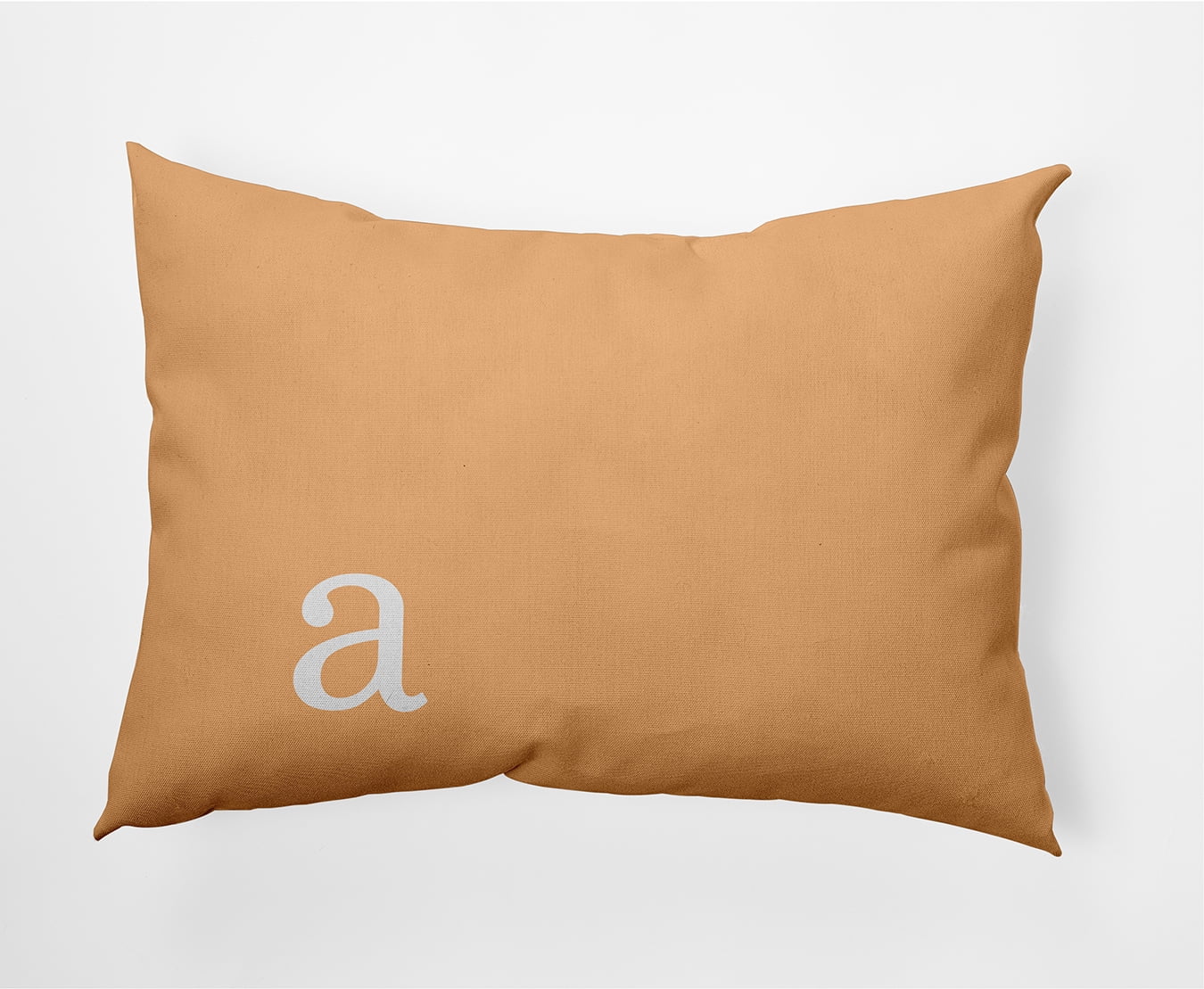Simply Daisy 14" x 20" Modern Monogram Decorative Throw Pillow, Pale Gold