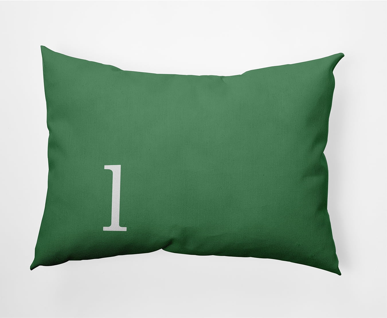 Simply Daisy 14" x 20" Modern Monogram Decorative Throw Pillow, Sage