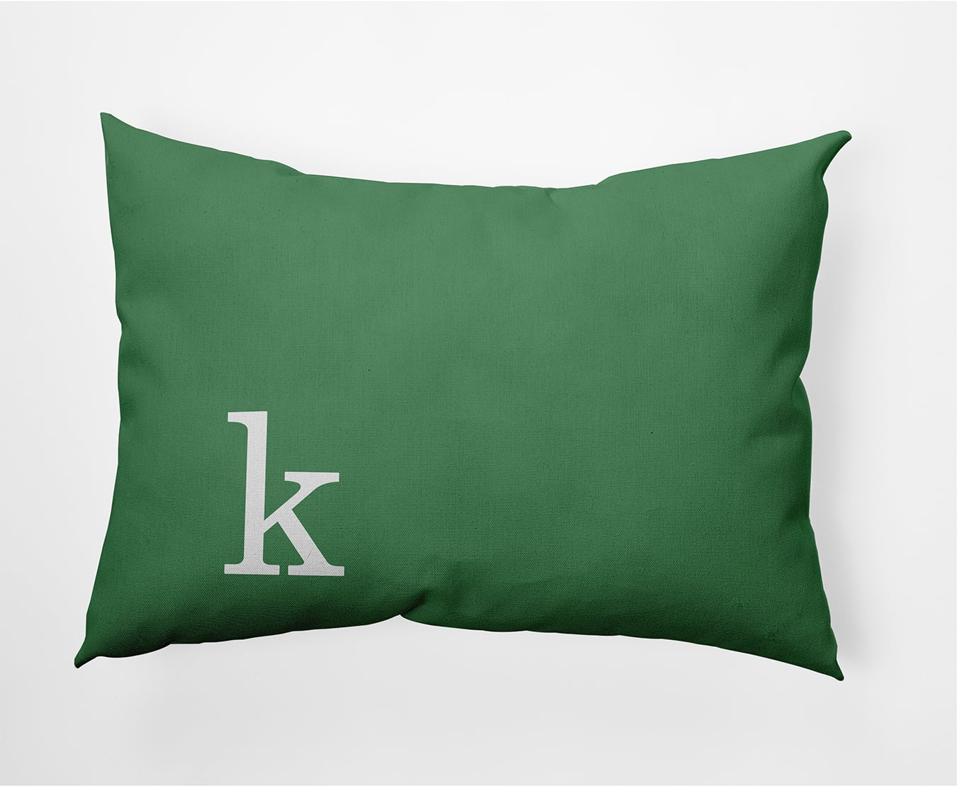 Simply Daisy 14" x 20" Modern Monogram Decorative Throw Pillow, Sage