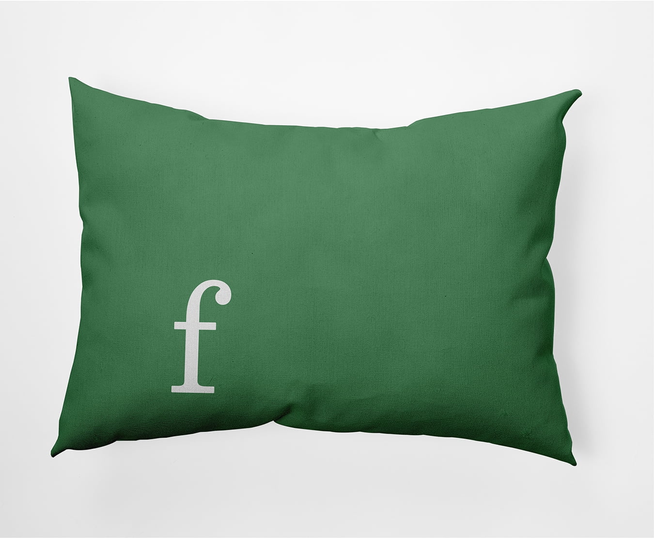 Simply Daisy 14" x 20" Modern Monogram Decorative Throw Pillow, Sage