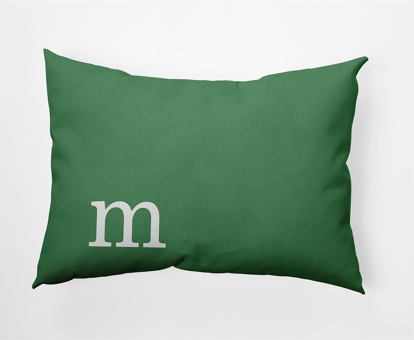Simply Daisy 14" x 20" Modern Monogram Decorative Throw Pillow, Sage