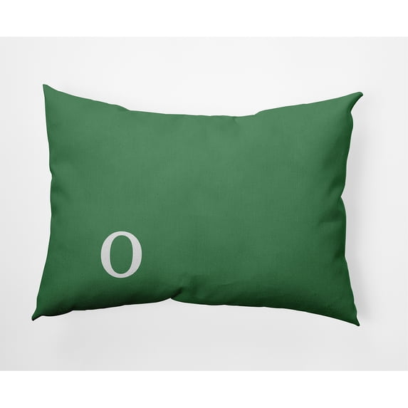 Simply Daisy 14" x 20" Modern Monogram Decorative Throw Pillow, Sage