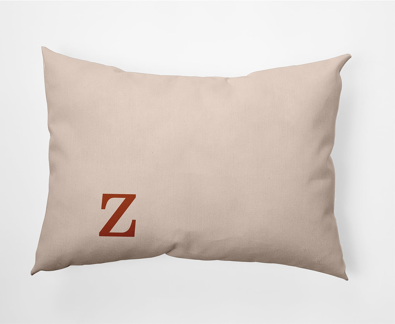 Simply Daisy 14" x 20" Modern Monogram Decorative Throw Pillow, Sienna