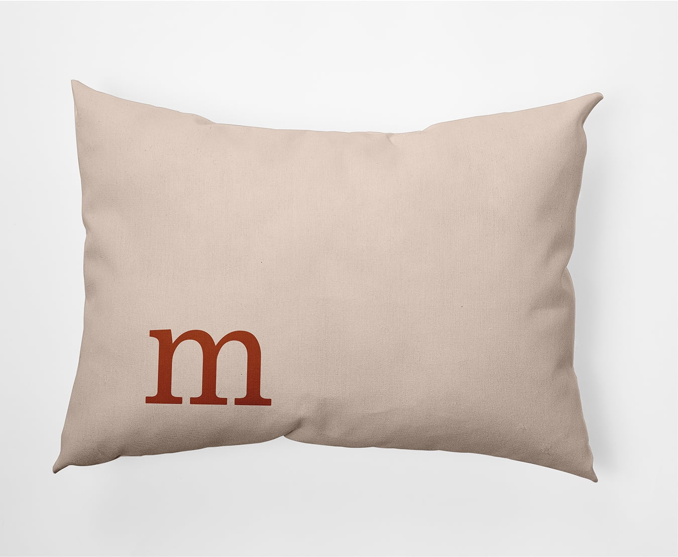 Simply Daisy 14" x 20" Modern Monogram Decorative Throw Pillow, Sienna