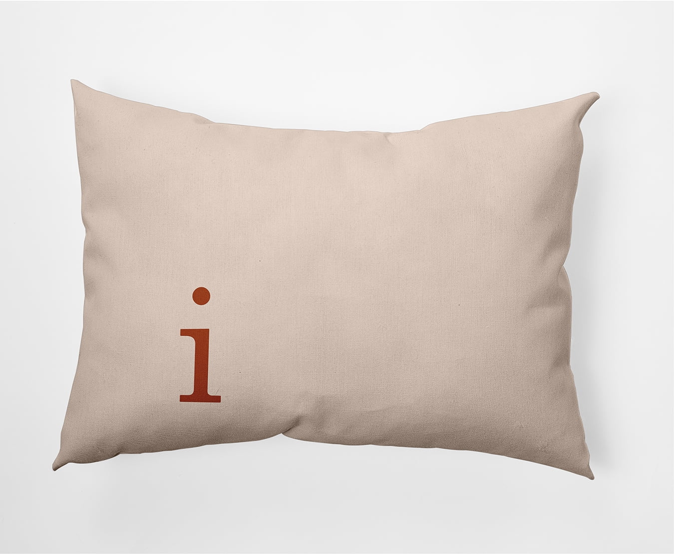 Simply Daisy 14" x 20" Modern Monogram Decorative Throw Pillow, Sienna