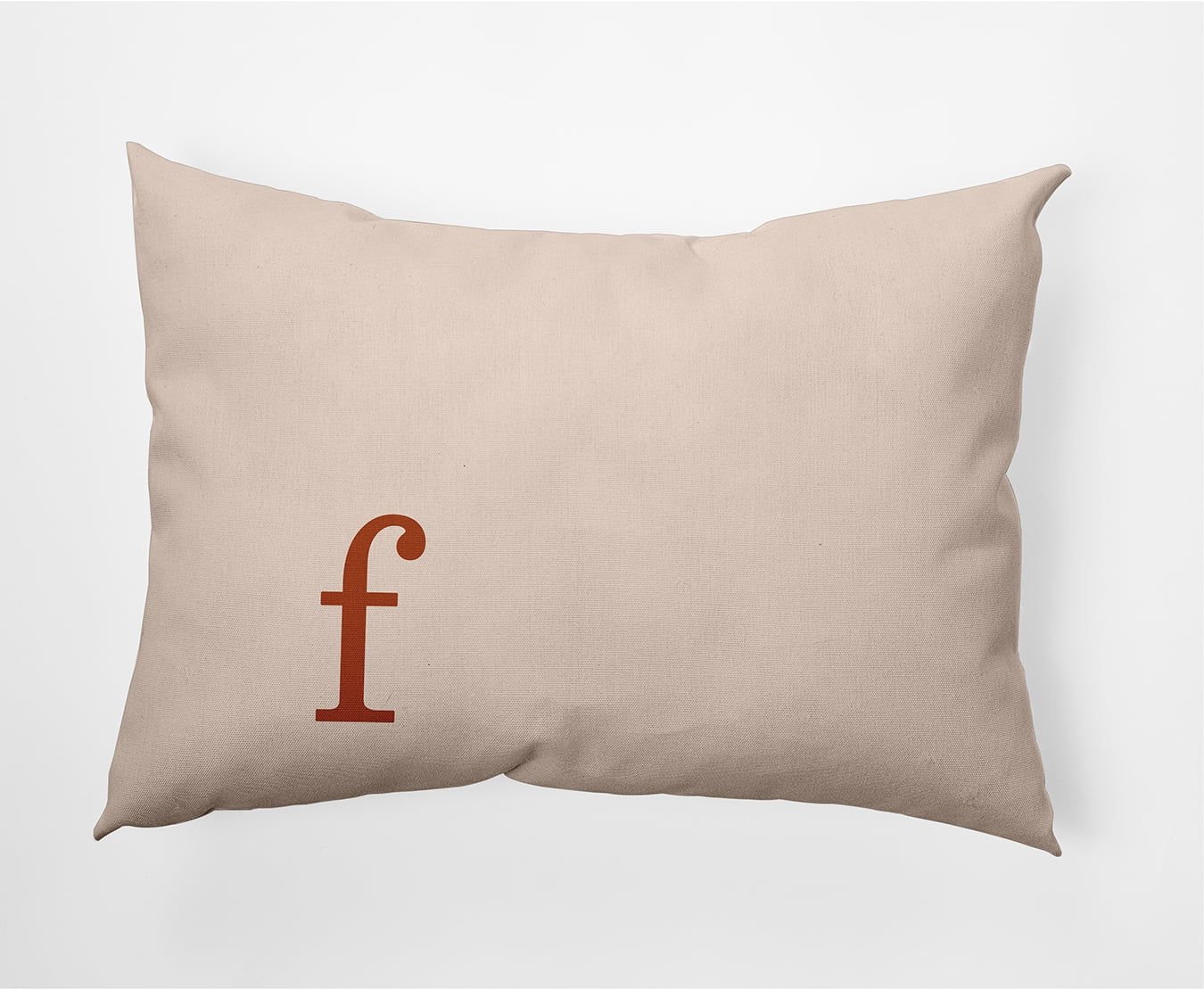 Simply Daisy 14" x 20" Modern Monogram Decorative Throw Pillow, Sienna