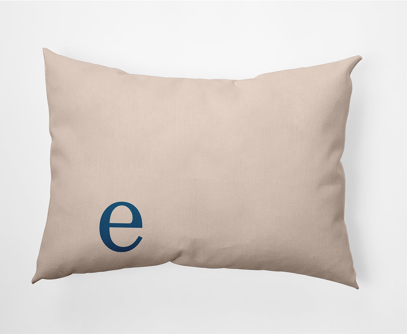 Simply Daisy 14" x 20" Modern Monogram Indoor/Outdoor Polyester Throw Pillow, Autumn Blue