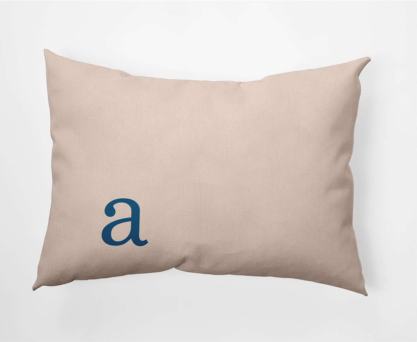 Simply Daisy 14" x 20" Modern Monogram Indoor/Outdoor Polyester Throw Pillow, Autumn Blue