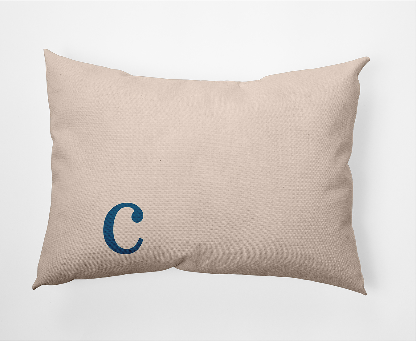 Simply Daisy 14" x 20" Modern Monogram Indoor/Outdoor Polyester Throw Pillow, Autumn Blue