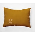 thumbnail image 1 of Simply Daisy 14" x 20" Modern Monogram Indoor/Outdoor Polyester Throw Pillow, Autumn Gold, 1 of 3