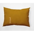 thumbnail image 1 of Simply Daisy 14" x 20" Modern Monogram Indoor/Outdoor Polyester Throw Pillow, Autumn Gold, 1 of 3